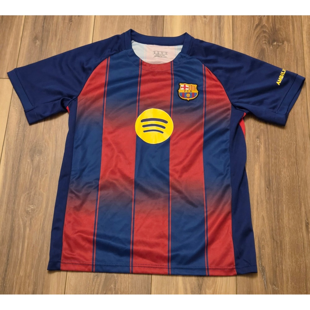FC Barcelona #10 Lamine Yamal Soccer Jersey Youth Size 30 L or XL? Blue Red
